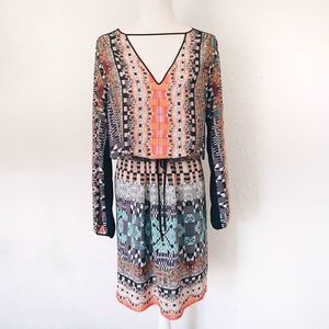 Clover Canyon Jewel Print Long Sleeve Dress